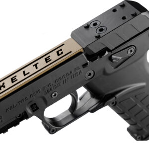 Kel-Tec P17BBLKORTANS P17  Sports South Exclusive 22 LR 16+1 3.80" Black Steel Barrel, Tan Optic Ready/Serrated Slide, Black Polymer Frame w/Picatinny Rail, Textured Grip
