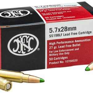 FN 10700020 High Performance  5.7x28mm 27gr Jacketed Hollow Point 50 Per Box/40 Case