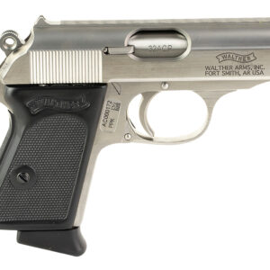 Walther Arms 4796020 PPK  32 ACP 6+1 3.30" Stainless Steel Barrel, Stainless Serrated Steel Slide, Stainless Steel Frame w/Beavertail Textured, Polymer Grip
