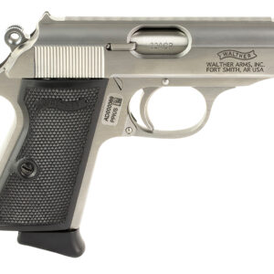 Walther Arms 4796022 PPK/S  32 ACP 7+1 3.30" Stainless Steel Barrel, Matte Stainless Serrated Steel Slide, Stainless Aluminum Frame w/Beavertail, Black Checkered Polymer