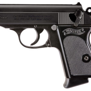 Walther Arms 4796023 PPK/S  32 ACP 7+1 3.30" Black Steel Barrel, Black Serrated Steel Slide, Steel Frame w/Beavertail, Textured Polymer Grip