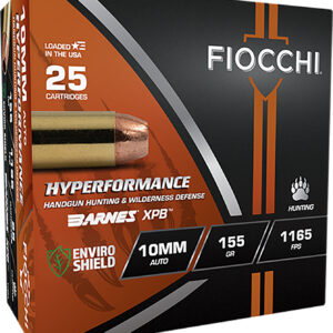 Fiocchi 10BA Hyperformance  10mm 155gr XPB 25 Per Box/8 Case