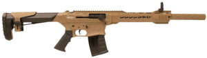 Gforce Arms GF2512FDE GF25  12 Gauge Semi-Auto 3" 5+1 20" Flat Dark Earth Cerakote Threaded Barrel Flat Dark Earth Cerakote Receiver, Black Synthetic Stock