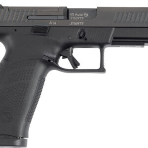 CZ-USA 91591 P-10 F Full Size Frame 45 ACP 13+1 4.50" Black Steel Barrel, Optic Ready/Serrated Black Polymer Frame w/Picatinny Rail, Textured Grip
