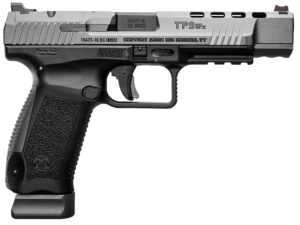 Canik HG4192GN TP9 SFx 9mm Luger 10+1 5.20" Tungsten Gray Match Grade Barrel, Black Lightening Cut/Optic Cut/Serrated Steel Slide, Black Polymer Frame w/Picatinny Rail, Interchangeable Backstrap Grip