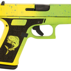 Glock PX4350204MAHIWG G43X  Sub-Compact Frame 9mm Luger 10+1 3.41" Black GMB Barrel, Mahi Cerakote Serrated Steel Slide, Mahi Polymer Frame w/Beavertail & Front Rail, Black Textured Grip, Ambidextrous