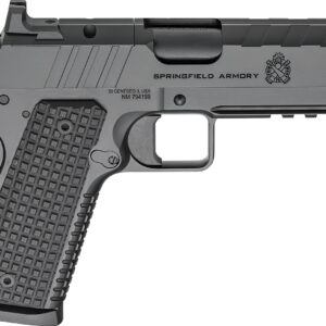 Springfield Armory PX9228LAOS 1911 Emissary 45 ACP 8+1 4.25" Stainless Steel Barrel Optic Ready Black Carbon Steel Slide VZ Grips Thin-Line G10 Grip