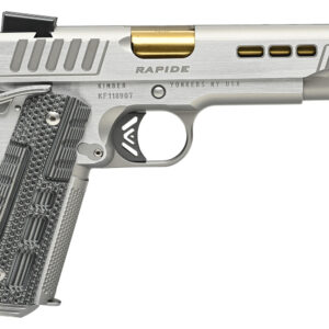 Kimber Mfg.,inc 3000423 Rapide Dawn 45 ACP 8+1 5" Gold TiN Stainless Steel Barrel, Lightening Cut/Serrated Stainless Steel Slide, Stainless Steel Frame w/Beavertail, Black & Gray G10 Grip