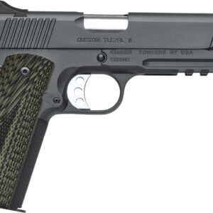 Kimber Mfg, Inc 3200336 TLE II  45 ACP 7+1 5" Stainless Match Grade Barrel, Matte Black Serrated Steel Slide, Matte Black Steel Frame w/Beavertail & Picatinny Rail, Aggressively Textures G-10 Grip