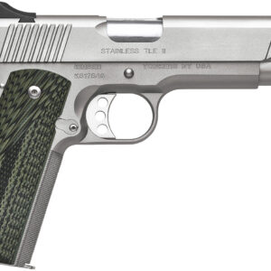 Kimber Mfg, Inc 3200342 TLE II  45 ACP 7+1 5" Stainless Match Grade Barrel, Satin Silver Serrated Stainless Steel Slide & Frame w/Beavertail, Aggressively Textures G-10 Grip
