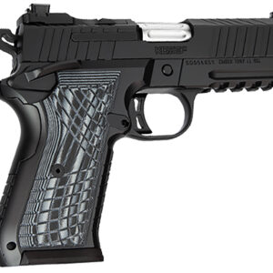 Kimber Mfg.,inc 3100017 KDS9C  9mm 10+1 4.09" KimPro Black Front and Rear Serrations Stainless Steel Slide Black Gray and Black Crosshatch Cut G-10 Grip