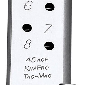 Kimber Mfg.,inc 1100721A Tac-Mag  8rd 45 ACP Silver Stainless Steel