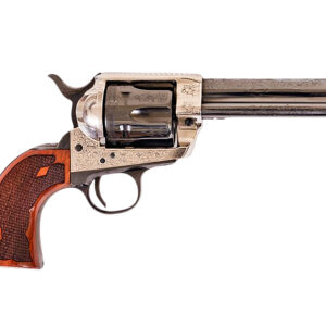 Cimarron PP400LSFW Frontier  357 Mag 6 Shot 4.75" Blued Barrel, Blued Cylinder, Old Silver Engraved Frame, Checkered Walnut Grip