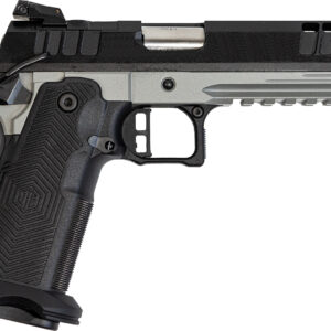 Great Lakes Firearms GL1911DS9FSSSRK 1911 DS Synergy 9mm Luger 20+1 5" Optic Cut/Serrated Cerakote Black Molded Grip Bull Shark Frame