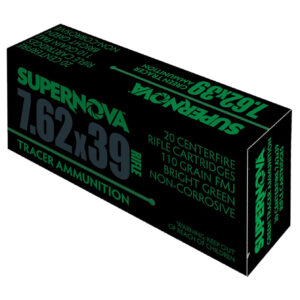 Supernova PMSN762G Green Tracer  7.62mm 110 gr Full Metal Jacket 20 Per Box/ 50 Cs