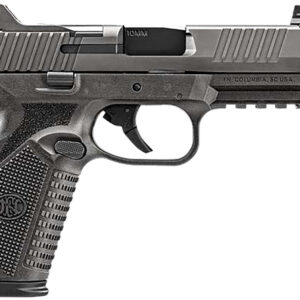 FN 66-101952 510 Tactical 10mm 22+1 4.71" Black Steel Threaded Barrel, Gray PVD Optic Cut/Serrated Stainless Steel Slide & Polymer Frame w/Picatinny Rail, Interchangeable Backstrap Grip