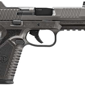 FN 66-101950 510 Tactical 10mm 10+1 4.71" Black Steel Threaded Barrel, Gray PVD Optic Cut/Serrated Stainless Steel Slide & Polymer Frame w/Picatinny Rail, Interchangeable Backstrap Grip