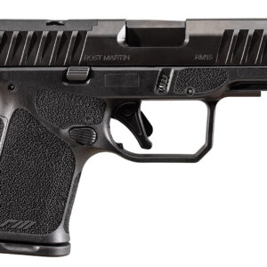 Rost Martin RM1SBLKOSP RM1C  Sub-Compact Frame 9mm Luger 15+1 3.60" Black Match Grade Barrel, Black Tenifer Optic Ready/Serrated Steel Slide, Black Polymer Frame w/Picatinny Rail, Textured Grip