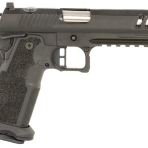 Bersa M2XIO5BBFN M2XI  9mm Luger 22+1 5" Match Grade Bull Barrel, QPQ Tenifer Cerakote Lightening Cut/Optic Cut/Serrated Steel Slide & Frame w/Beavertail & Picatinny Rail, Black Polymer Grip