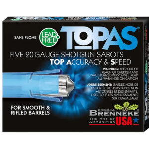 Brenneke SL202TOPN TOPAS  20Gauge 2.75" 1/2oz Sabot Slug Shot 5 Per Box/50 Case