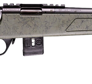 Bergara Rifles BMR010 BMR-X Carbon Fiber 22 WMR 10+1 18" Carbon Fiber Threaded Barrel, Black Cerakote Picatinny Rail Steel Receiver, Adj LOP Black w/Green Webbing Synthetic Stock