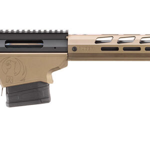 Ruger 18104 Precision  308 Win 10+1 20" Black Threaded Barrel, Smoked Bronze Cerakote Picatinny Rail Steel Receiver, M-LOK Handguard, Adj Folding Black Stock, Magpul K2-XL Grip