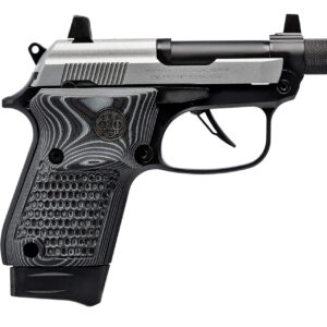 Beretta USA J20X22R8M3 20X Bobcat Bug Out Bag Micro Frame 22 LR 8+1 2.80" Black Threaded Tip-Up Barrel, Inox ELS/Serrated Slide, Black Polymer Frame w/Beavertail, Helica Texture Grip