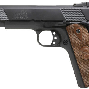 Iver Johnson Arms EAGLE9 Eagle  9mm Luger 9+1 5" Black Steel Barrel, Matte Blued Serrated Steel Slide & Frame w/Beavertail, Dymondwood Walnut Grip