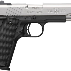 Browning 051118492 1911 Black Label Full Size 380 ACP 8+1 4.25" Stainless Steel Barrel, Satin Stainless Steel Serrated Slide, Matte Black Polymer Frame, Black Polymer Grip