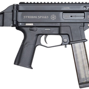 Grand Power 197892004848 SP10A3 Stribog 10mm Auto 20+1 8" Black Threaded Barrel, Black Aluminum Picatinny Rail Receiver, Black Polymer SB Tactical Brace, Black Polymer Grip, Thread Protector