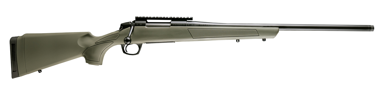 CVA CR3919G Cascade 7mm PRC 2+1 24" Graphite Black Cerakote Threaded Barrel, Graphite Black Cerakote Picatinny Rail Steel Receiver, OD Green Synthetic Stock