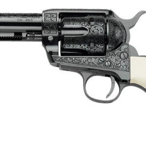 Pietta GW45RR434NMUI Great Western II Red River 45 Colt (Long Colt) 4.75" Ultra Ivory Engraved Grip