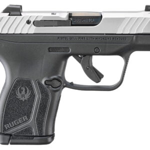 Ruger 13749 LCP Max  Compact Frame 380 ACP 10+1 2.80" Black Oxide Alloy Steel Barrel, Matte Stainless Steel Serrated Slide, Black Polymer Frame, Textured Grip