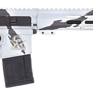 Great Lakes Firearms GL15223PSNO AR-15  223 Wylde 30+1 16" Black Nitride Threaded Barrel, Pursuit Snow Cerakote Aluminum Receiver w/Picatinny Rail, M-LOK Handguard, Black Polymer Stock, Mil-Spec Grip