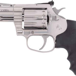 Colt Mfg KCOBRA22SP3RFO King Cobra  22 LR 10 Shot 3" Stainless Vent Rib Barrel, Stainless Cylinder & Frame, Black Rubber Grip