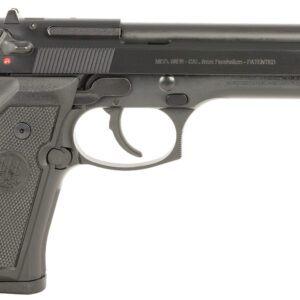 Beretta USA J92F300 92FS  Full Size Frame 9mm Luger 10+1 4.90" Black Steel Barrel, Black Bruniton Steel Serrated Slide, Black Bruniton Aluminum Frame, Ambidextrous