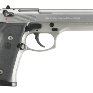 Beretta USA JS92F510 92FS Inox Full Size Frame 9mm Luger 10+1 4.90" Satin Steel Barrel, Satin Stainless Steel Serrated Slide, Satin Anodized Aluminum Frame, Black Stippled Rubber Grip