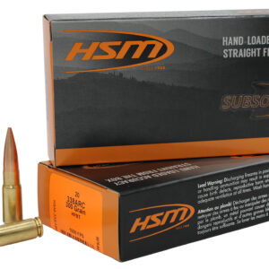 HSM 338ARC1N Subsonic  338ARC 300gr Hollow Point Boat Tail 20 Per Box/25 Case