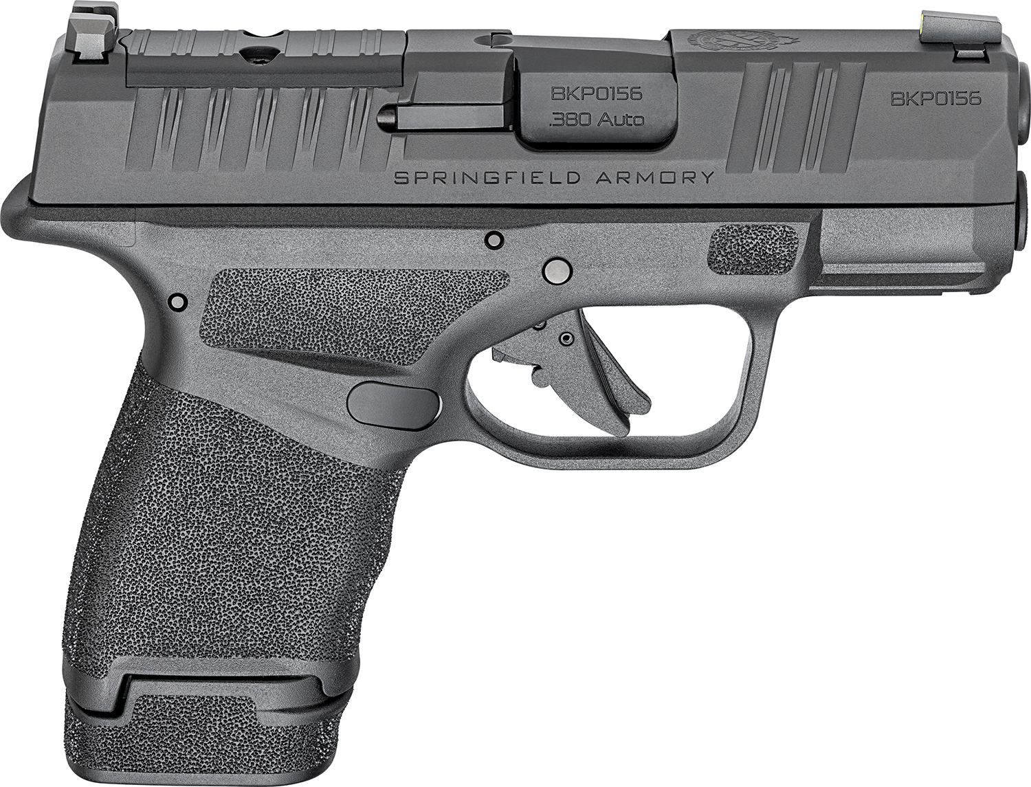 Springfield Armory HC931380BOSP Hellcat OSP Micro Compact 380 ACP 13+1 3" Black Melonite Steel Barrel & Optic Ready/Serrated Slide, Black Polymer Frame w/Accessory Rail, Adaptive Texture Grip