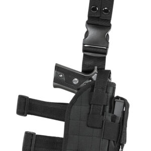 NcStar CVDLHOL2954B Drop Leg  Leg Black PVC Fabric Leg Fits Full Size Semi-Auto Fits Compact Semi-Auto Right Hand