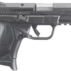 Ruger 8635 American  Compact Frame 9mm Luger 17+1 3.55" Stainless Steel Barrel, Black Nitride Serrated Stainless Steel Slide, Black Polymer Frame w/Picatinny Rail, Textured Wraparound Grip, Right Hand