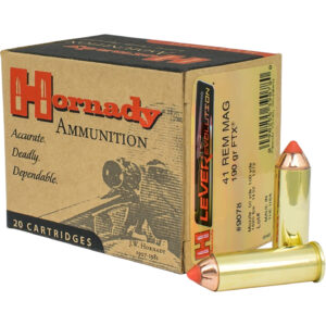 Hornady 9078 LEVERevolution  41RemMag 190gr Hornady Flex Tip eXpanding 20 Per Box/10 Case