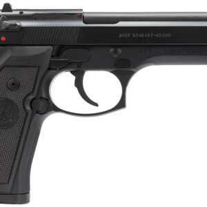 Beretta USA J92M9A0M M9  Full Size Frame 9mm Luger 15+1, 4.90" Steel Barrel, Black Bruniton Serrated Steel Slide & Aluminum Frame w/Beavertail, Ambidextrous