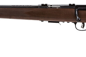Savage Arms 96717 93R17 GLV Full Size 17 HMR 5+1 21" Matte Black Heavy Varmint Barrel, Matte Black Drilled & Tapped Carbon Steel Receiver, Satin Hardwood Fixed Stock, Left Hand