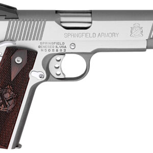 Springfield Armory PX9151LCA 1911 Loaded *CA Compliant 45 ACP 7+1 5" Stainless Match Grade Barrel, Serrated Slide & Frame w/Beavertail, Crossed Cannon Cocobolo Grip