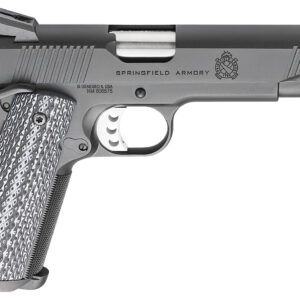 Springfield Armory PC9108LCA18 1911 TRP *CA Compliant 45 ACP 7+1, 5" Match Grade Stainless Steel Barrel, Black Cerakote Serrated Carbon Steel Slide &^ Frame w/Beavertail, Black G10 Grip