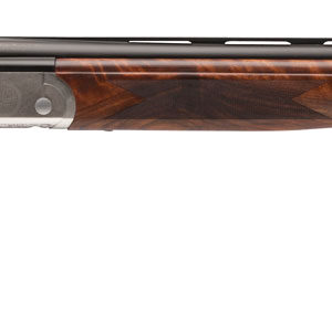 Stevens 22592 555 E 12 Gauge Break Open 3" 2rd 28" Black Satin Over/Under Vent Rib Barrel, Engraved Satin Silver Aluminum Receiver, Fixed Satin Turkish Walnut Stock, Ambidextrous