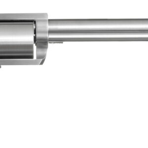 Magnum Research BFR4570B BFR Long Cylinder Extra Large 45-70 Gov 5 Shot 10" Brushed Stainless Steel Barrel, Cylinder & Frame, Bisley White Laminate Grip, Exposed Hammer