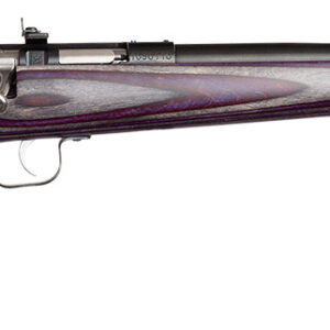 Crickett KSA2227 Youth  22 LR 1rd 16.12" Blued Barrel & Receiver, Fixed Front/Adjustable Rear Sights, Purple Laminate Stock w/11.5" LOP, Rebounding Firing Pin Safety