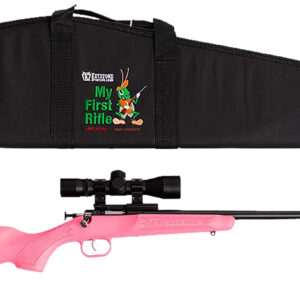 Crickett KSA2220BSC Youth Package Youth 22 LR 1rd 16.12" Blued Single Shot Barrel, Blued Stainless Steel Receiver, Pink Fixed Synthetic Stock, Right Hand